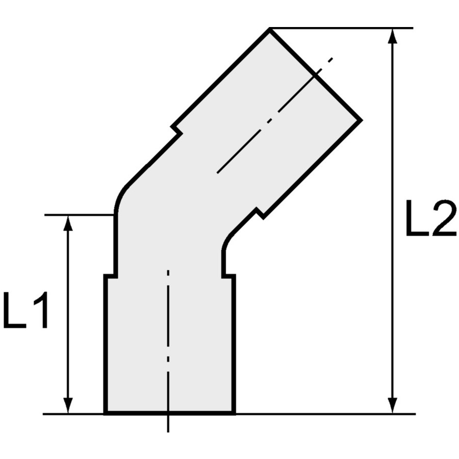 K-STECKVERSCHR 45° DRE AG-K